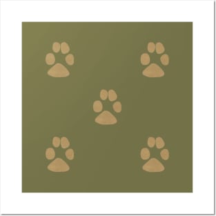 Five Paw Prints Posters and Art